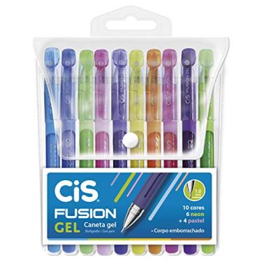 Imagem de Caneta Estojo com 10 Cores, CIS, Fusion Gel, Multicor, Pacote de 1