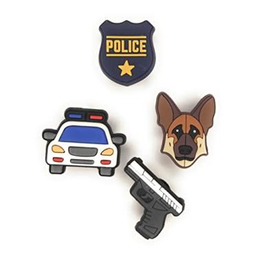 Imagem de 4 peças cão pastor alemão K9 unidade canina polícia carro oficial sapatos encantos para decoração de sapatos tamancos presente por Worked Like A Charm|, PVC impermeável, sem pedra preciosa, PVC impermeável, Sem pedra preciosa
