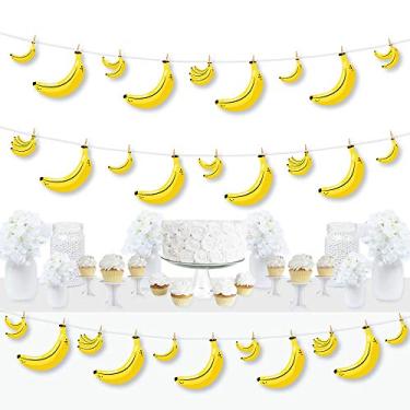 Imagem de Big Dot of Happiness Let's Go Bananas – Decorações Tropical Party DIY – Bandeja de Garland Clothespin – 44 peças