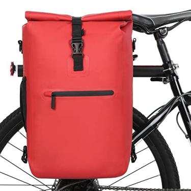 Imagem de Tingpai Alforje de bicicleta 3 em 1 à prova d'água, mochila, mochila, mochila, mochila, bolsa de ombro, ciclismo ao ar livre, com compa mento pa laptop