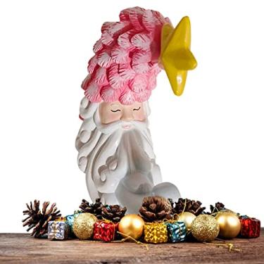 Imagem de Árvore de Natal de mesa de resina com luzes decorativas luz quente mesa luz de mesa árvore de natal delicada mesa decoração de árvore de natal resina bonito enfeites de natal de papai noel brilhante para decoração de festa de natal