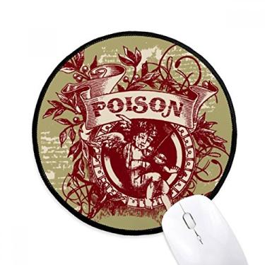 Imagem de DIYthinker Mouse pad com estampa de música de religião infantil perigo tapete redondo para computador