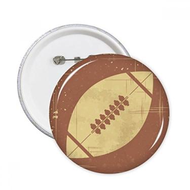 Imagem de Ilustração esportiva de futebol padrão marrom pinos redondos crachá botão emblema decoração acessório 5 peças