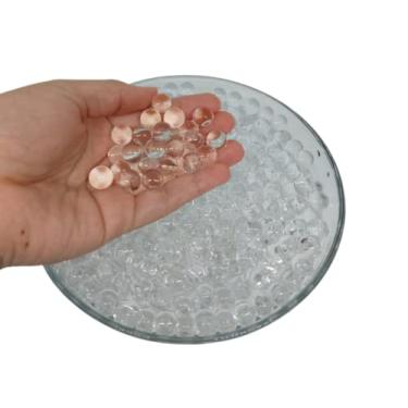 Imagem de Bolinhas de gel transparentes incolor que crescem na água para decorar vasos plantas 60gr 10.000