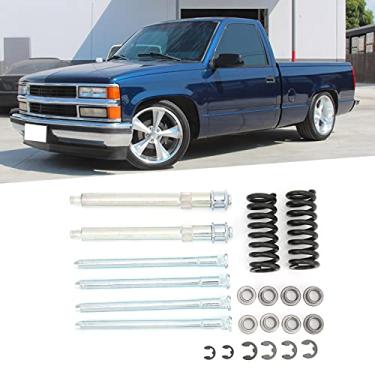 Imagem de Kit de bucha e pino de dobradiça de porta para buchas de caminhão Chevrolet reparo dianteiro de carro de aço inoxidável com substituição de mola para C1500 1988-1999