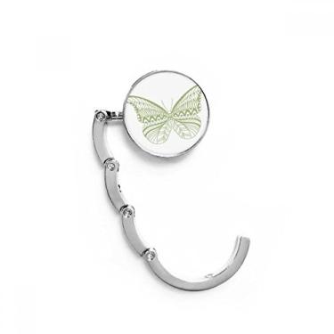 Imagem de Gancho de mesa de pipa de borboleta verde com fecho decorativo dobrável