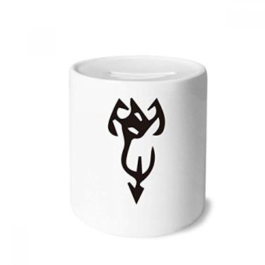 Imagem de DIYthinker Inscrição óssea com sobrenome chinês, caixa de dinheiro Xie porta-moedas de cerâmica presente de cofrinho