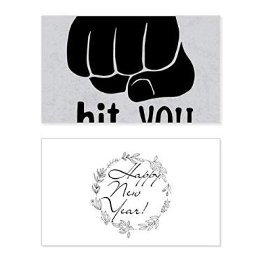 Imagem de Contorno do punho Gesto Personalizado Ano Novo Festival Cartão Bless Mensagem Presente