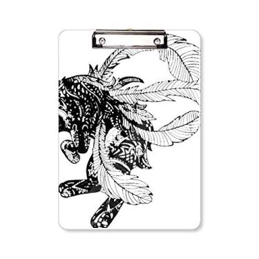 Imagem de Obra-prima chinesa montanhas rios desenho prancheta pasta bloco de escrita placa de apoio A4