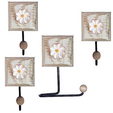 Imagem de Kit Banheiro 3 Toalheiros E 1 Porta Papel Higiênico Branca (Branco)