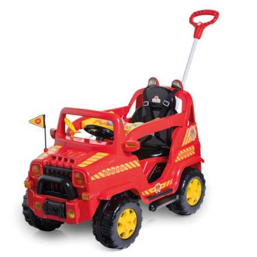 Imagem de Carrinho de Passeio e Pedal - Jipe Diipi Bombeiro - Calesita