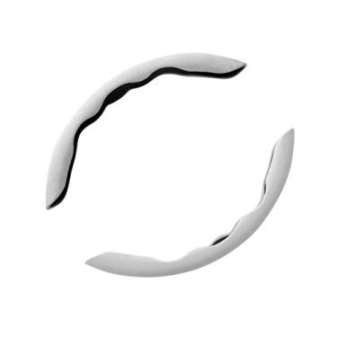 Imagem de Alfanxi Protetor universal de cobertura de volante com metade segmentado de material Alcantara italiano adequado para todos os modelos de carro. (cinza)