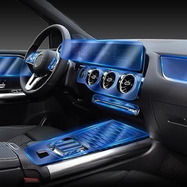 Imagem de LAVIYE Interior do carro GPS navegador console central TPU transparente película protetora Filme anti-risco, para Mercedes Benz W247 Class-B 2020-2023