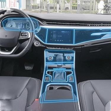 Imagem de LAVIYE Interior do carro GPS navegador console central transparente TPU PPF película protetora Filme anti-risco, para Chery Arrioz 5 2019-2023