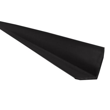 Imagem de Cantoneira em L PVC Protetor de Canto 25x25mm Barra 300cm Bariri - caixa com 15 Barras - Preto