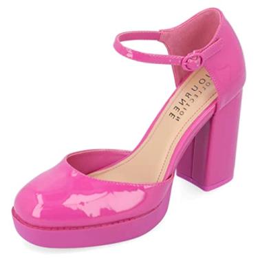 Imagem de Journee Collection Womens Samarr Platform Heels with Rounded Toe and Tru Comfort Foam Insole, Pink, 7.5