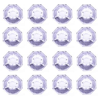 Imagem de Jiayouy Pedal de efeito de guitarra estilo diamante transparente para pedais, tampa de proteção para pedal de efeito de guitarra, 16 unidades