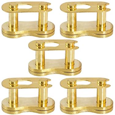 Imagem de LIYYDS 5 peças ouro 520 Drive Chain Repair Master Connector Split Link para 50cc 70cc 90cc 110cc 125cc ATV Quad Scooter Motocicleta Go Kart Moped Pit Dirt Pocket Bike XR50 CRF50