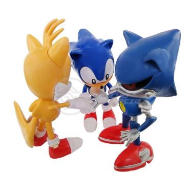 Imagem de Kit 3 Bonecos Metal, Tails, Sonic 16Cm Videogame 5