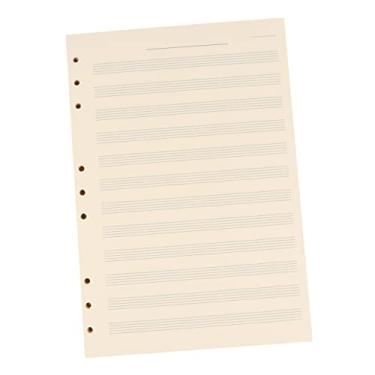 Imagem de SHINEOFI 100 Folhas recarga de caderno manuscrito de música lençol lencol cajado de piano cadernos em branco recarga de caneta cadernos para trabalho recarga de notebook para músicos papel