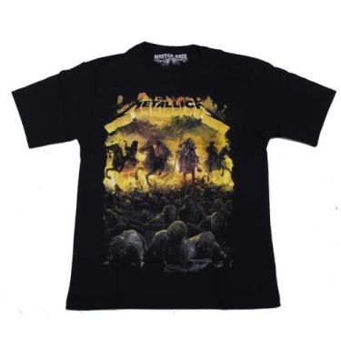 Imagem de Camiseta Metallica Blusa Adulto Unissex Banda De Rock Mr306 Rch - Belo