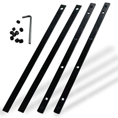 Imagem de Conjunto de conectores de trilho guia P-20177 para cortes longos Makita, também compatível com Festool, adequado para DeWalt em trilhos de guia integrados em T para corte seguro, 4 peças, preto