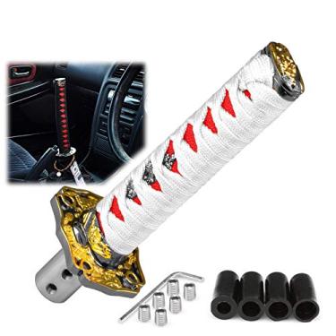 Imagem de EZAUTOWRAP Samurai Espada Branca Vermelha Mudança de Liga Katana Adaptadores Universal 15 cm