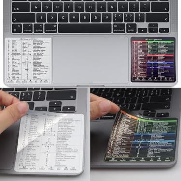 Imagem de YINOVEEN Adesivo de atalho de teclado com design de 2 peças para sistema Mac OS da Apple, nova bandeira para MacBook Pro de 13 a 16 polegadas 13/14/16/MacBook Air 13, iMac 21 24 27 acessórios para