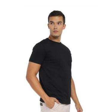Imagem de Camiseta Calvin Klein Swimwear C-Neck Shoulder Preta-Masculino