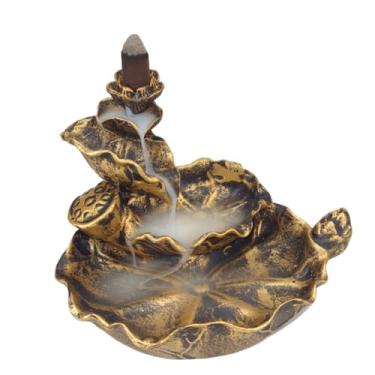 Imagem de Incensário Cascata Folha Flor De Lótus