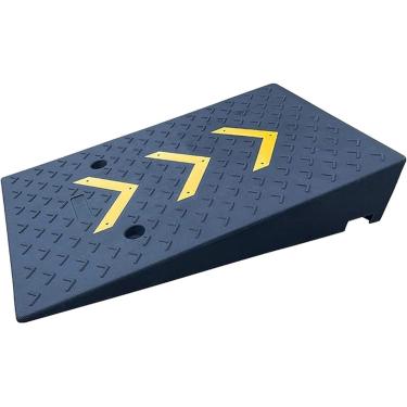 Imagem de Rampas para cadeiras de rodas Rampa para cadeiras de rodas Rampa para cadeiras de rodas Rampa de limite antiderrapante Interior Exterior Rampa para scooters Meio-fio de borracha para serviço