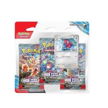 Imagem de Pokémon TCG, Blister Triplo Porygon2 Escarlate E Violeta 7 Coroa Estelar