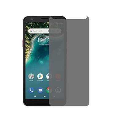 Imagem de UPONEW [Pacote com 2] Protetor de tela de vidro temperado antiespião para ZTE Avid 589 [sem bolhas] [antiarranhões]