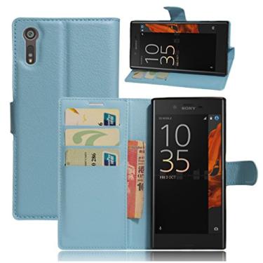 Imagem de NEKOYA Capa para Sony Xperia XZ/XZS, capa carteira flip de couro PU premium com compartimento para cartão, suporte e fecho magnético [capa interior à prova de choque de TPU] Compatível com Sony Xperia