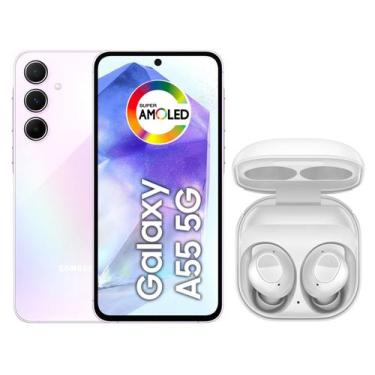 Imagem de Smartphone Samsung Galaxy A55 256GB Rosa - 5G + Samsung Galaxy Buds FE