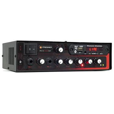 Imagem de Receiver para Som Ambiente Premier Audio Slim Rcv300bt Bluetooth, Usb e Sd - 300 Watts Rms