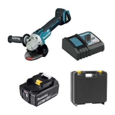 Imagem de Esmerilhadeira 5pol 125mm DGA504 + Bateria 18V 5.0Ah + Carregador Rápi