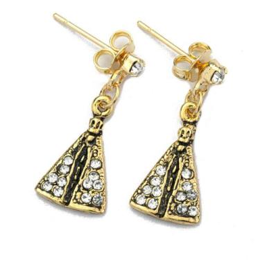 Imagem de Brinco Nossa Senhora Aparecida 15 mm - Sunshine Cristais, Dourado