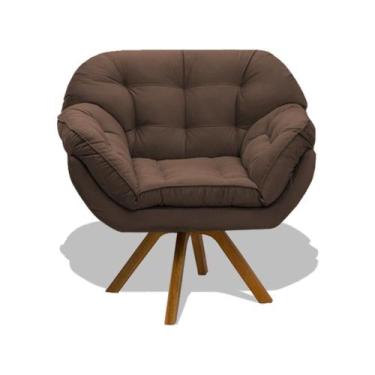 Imagem de Poltrona Miami Cadeira Robusta Base Giratória Fibra Silicone Sala De E