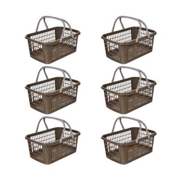 Imagem de Kit Conjunto Com 6 Cestinha Cestos Compacto Estiloso Versátil Organiza