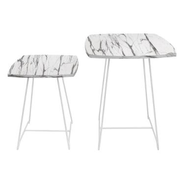 Imagem de Mesa Lateral Conjunto de Mesa de Canto Sofá Auxiliar Ursen - Genus Móv