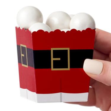 Imagem de Big Dot of Happiness Jolly Papai Noel – Mini caixas de lembrancinha de festa – caixas de doces para festa de Natal – conjunto com 12
