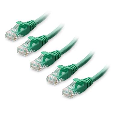Imagem de Cable Matters - Pacote com 5 cabos Ethernet Cat6 Snagless (cabo Cat6, cabo Cat 6), Verde, 5 ft