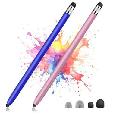 Imagem de Pacote com 2 canetas Stylus para telas sensíveis ao toque, capacitiva de alta sensibilidade, compatível com iPad, iPhone, Samsung, tablets, todos os dispositivos universais com tela sensível ao toque
