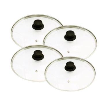 Imagem de Jogo 4 Tampas de Vidro Avulsas para Panelas 26 e 28 cm - Okayshop