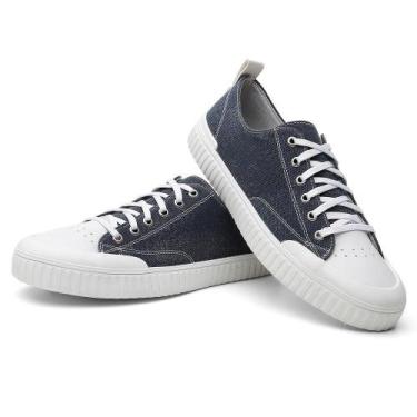 Imagem de Sapatênis Casual Masculino Jeans Cadarços Macio Conforto - Bernatoni, 