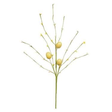 Imagem de GALHO DECORATIVO C/OVOS (AMARELO) 65cm - Flor Arte