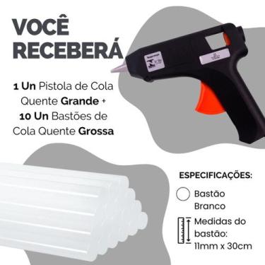 Imagem de Kit Cola Quente Pequena Grande Bivolt C/ Bastões - Escolha Seu Kit - P