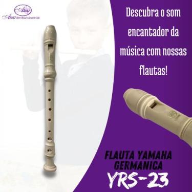 Imagem de Flauta Yamaha YRS23 Germânica Doce Soprano Acompanha Capa Original
