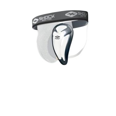 Imagem de Shock Doctor Alças de jock com bojo incluído, taças para futebol e beisebol. Apoiadores esportivos de proteção central para adultos. Tiras de jockstrap para homens